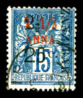 O N°34b, 2 1/2 Et 25c Sur 1 1/2 A. TYPE II, SUP (signé Scheller/certificat)  Qualité: Oblitéré  Cote: 1500 Euros - Used Stamps