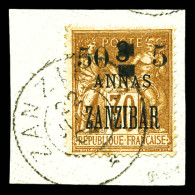 O N°59, 50 Et 5 Sur 3a Sur 30c. SUP (signé Calves/Margues/certificat)  Qualité: Oblitéré  Cote: 1550 Euros - Used Stamps