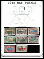 N Et O COTE DES SOMALIS/DJIBOUTI: 1894-1987, Collection En 3 Volumes De Timbres Neufs Et Obl, Complet à Partir De 1915, - Colecciones