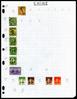 N Et O 1900 à 1980: Divers Chine Neufs Et Obl Présentés Sur Feuille. TB  Qualité: & - Colecciones & Series