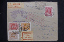 URSS - Enveloppe En Recommandé De Moscou Pour La France En 1928 Par Avion  - L 149801 - Briefe U. Dokumente