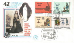 VATICANO FDC 1981 VIRGEN DE LOURDES - Cristianismo