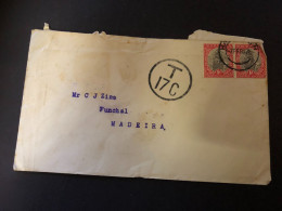 SOUTH AFRICA  SG 31 On A Cover To Madeira With T17C Mark - Used Stamps