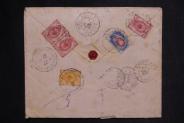 RUSSIE - Enveloppe En Recommandé Pour Paris En 1897, Affranchissement Au Verso - L 149805 - Lettres & Documents