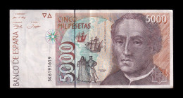 España Spain 5000 Pesetas Cristóbal Colón 1992 Pick 165 Serie 3K Mbc Vf - [ 4] 1975-…: Juan Carlos I.