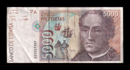 España Spain 5000 Pesetas Cristóbal Colón 1992 Pick 165 Serie 2Z Mbc Vf - [ 4] 1975-…: Juan Carlos I.