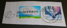 Nederland - NVPH - Gebruikt - Onafgeweekt - Used On Paper - Decemberzegel + Porto-zegel - Stempel: Duurzaam Bezorgd - Usati