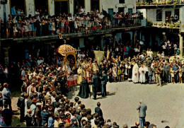 LA ALBERCA   ( ESPAGNE )        AUTORITES ET MARJORDOMES DEVANT LA VIEGE - Otros & Sin Clasificación