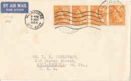 Australia Cover Sent To USA Melbourne 9-8-1954 - Briefe U. Dokumente