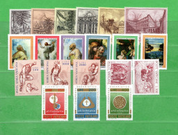 Vaticano **-  1976 - Annata Completa. 20 Valori . Unif. 593 à 609 + PA.A60-62   MNH. - Années Complètes