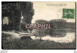 CPA Champigny Sur Yonne Un Coin De Paysage Au Bord De L&#39eau - Champigny