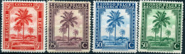 CONGO BELGA, BELGIAN CONGO, FLORA PALMA DA OLIO, 1942, FRANCOBOLLI NUOVI (MNH**) Scott: 187,191,192,193 - Nuovi