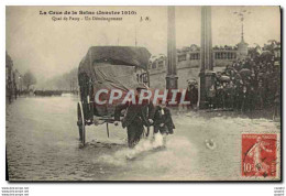 CPA La Crue De La Seine Quai De Passy Un Demenagement - Inundaciones