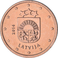 Lettonie, 2 Euro Cent, 2014, BU, SPL+, Cuivre Plaqué Acier, KM:151 - Lettonie