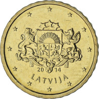 Lettonie, 10 Euro Cent, 2014, BU, SPL+, Or Nordique, KM:153 - Letonia
