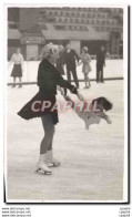 CARTE PHOTO Sports D&#39hiver Patinage Femme Enfant - Eiskunstlauf