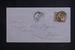 SUISSE - Non Dentelé Sur Lettre De Genève Pour Genève En 1860 - L 149816 - Cartas & Documentos