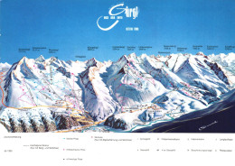 OETSTAL, TIROL, MOUNTAIN, MAP, SKI ROUTE, AUSTRIA, POSTCARD - Oetz