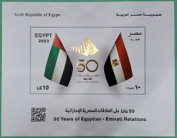 Egypt 2023 MNH Mini Sheet Joint Issue Celebrating 50 Years On Egypt UAE Relationship - Luftpost