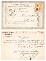 CARTE PRECURSEUR N° 10. FLEURONNÉ. PRIVEE. COMPAGNIE DES MINES D'ANZIN. NORD. GC 121 - Precursor Cards