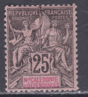 Nlle Calédonie N° 48 X  Type Groupe  : 25 C. Noir Sur Rose,  Trace De Charnière Sinon TB - Ongebruikt