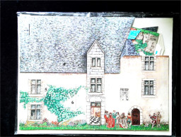 ► Maison De Touraine Avec Cadran Solaire  XVIe à Monter - Carte Maquette  Enveloppe Non Déballée  1988 Ed Clair De Lune - Modellini Di Cartone / Lasercut