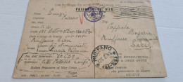 WWII POW 1941 Camp  EGITTO  . CROCE ROSSAFranchigia Posta Militare  Prisoner Of War POW Postcard  RUFFANO LECCE - Guerre 1939-45