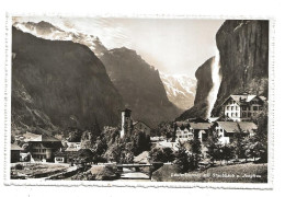 CPA SUISSE  Lauterbrunnen Mit Staubbach U. Jungfrau  Non écrite  536 - Lauterbrunnen