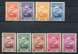 Macao 1938.  Yvert A 7-15 (Ref 1) See Two Images ** MNH. - Poste Aérienne