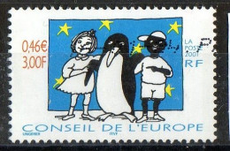 FR 2001 / 1ex  N° 122  " JE SUIS NOIR,JE SUIS BLANC - Conseil De L'europe "   Dentelé - à  0.46 € - BEL OBLITERE - Gebraucht