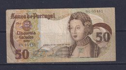 PORTUGAL  - 1968 50 Escudos Circulated Banknote - Portugal