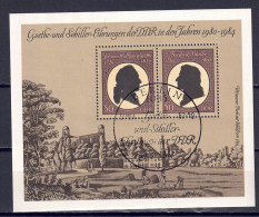 DDR 1982 - J. W. Von Goethe, Block 66, Gestempelt / Used - 1981-1990