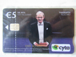CYPRUS  Sir Christopher Pissarides Nobel Prize Winner (notched)  MINT IN SEALED  ONLY 500  COPIES - Zypern