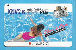 Japan Telefonkarte Japon Télécarte Phonecard - Musik Music Musique Girl Frau Women Femme Schwimmen - Deportes