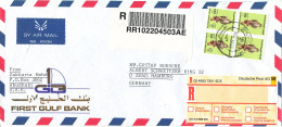 UAE Abu Dhabi Registered Air Mail Cover Sent To Germany 22-1-1998 - Abu Dhabi