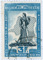 CONGO BELGA, BELGIAN CONGO, ANNIVERSARIO COSTITUZIONE, 1950,  USATI Mi:BE-CD 291, Scott:BE-CD 259, Yt:BE-CD 298 - Gebruikt