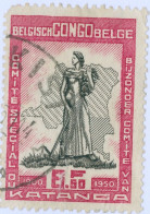 CONGO BELGA, BELGIAN CONGO, ANNIVERSARIO COSTITUZIONE, 1950, FRANCOBOLLI USATI Scott:BE-CD 260, Yt:BE-CD 299 - Used Stamps