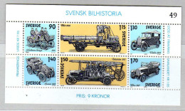 Suede - 1980  - BF  Histoire De L'Automobile -  Neuf** - MNH - Hojas Bloque