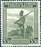 CONGO BELGA, BELGIAN CONGO, SOLDATO CONGOLESE, 1942, FRANCOBOLLI NUOVI (MLH*) Scott: 220 - Nuovi