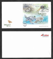 SD)2006 GUERNSEY ON FIRST DAY COVER, ENDANGERED SPECIES, LEATHERBACK TURTLE & AMERICAN TANTALUM, SOUVENIR SHEET, XF - Guernsey
