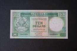 (Tv) 1992 HONG KONG OLD ISSUE - HSBC 10 DOLLARS - No. TX455551 (UNC) - Hongkong