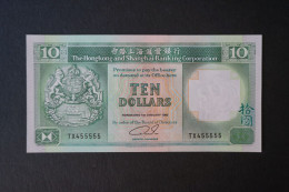 (Tv) 1992 HONG KONG OLD ISSUE - HSBC 10 DOLLARS - No. TX455555 (UNC) - Hong Kong