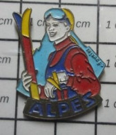 516c Pin's Pins / Beau Et Rare / SPORTS / SKI SKIEUSE ALPES - Winter Sports