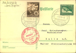 1935, Sonderkarte Per Luftpost Ab München. - Briefe U. Dokumente