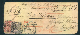 1870, Frankierter Paketbegleitnrief Ab JENA - Postwaardestukken