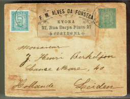 Portugal, 1896, # OM 3, For Leiden - Covers & Documents