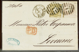 Portugal, 1873, # 39, 43, For Livorne - Covers & Documents