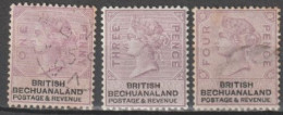 BECHUANALAND - 1887 - YVERT N° 13 * MLH +11+14 OBLITERES - COTE = 20.5 EUR. - - 1885-1964 Bechuanaland Protectorate