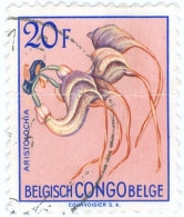 CONGO BELGA, BELGIAN CONGO, FLORA, FIORI, FLOWERS, 1952, FRANCOBOLLI USATI Scott:BE-CD 282, Yt:BE-CD 321 - Usados