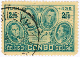 CONGO BELGA, BELGIAN CONGO, RE BELGI, 1935, FRANCOBOLLI USATI Scott:BE-CD 163, Yt:BE-CD 189 - Usados